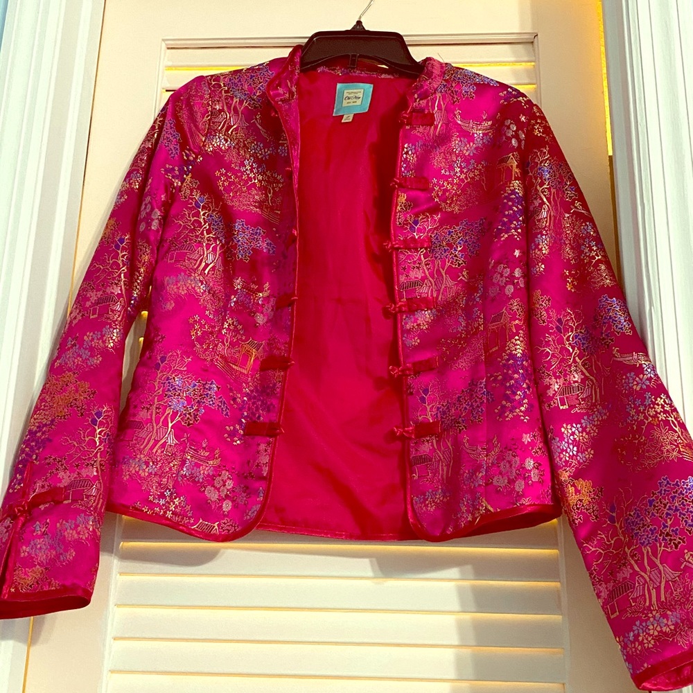 Red Asian print jacket